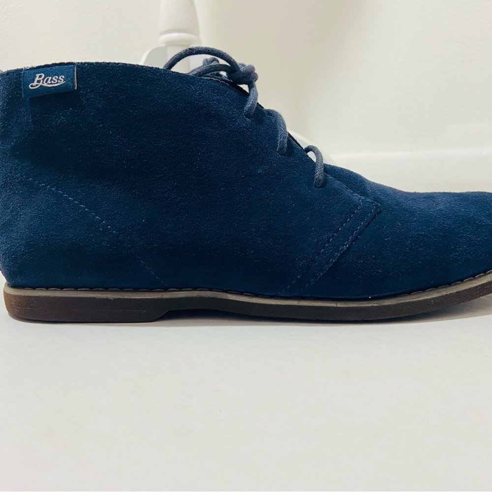 Bass Blue Suede Leather Woman's Ankle Boot / Chukka Size 8.5 M - Picture 10 of 15